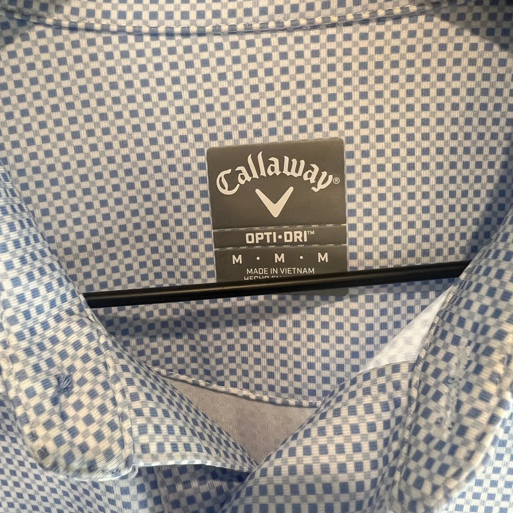 Callaway Men's Blue and White Polo Golf Shirt size Medium - Picture 3 of 4
